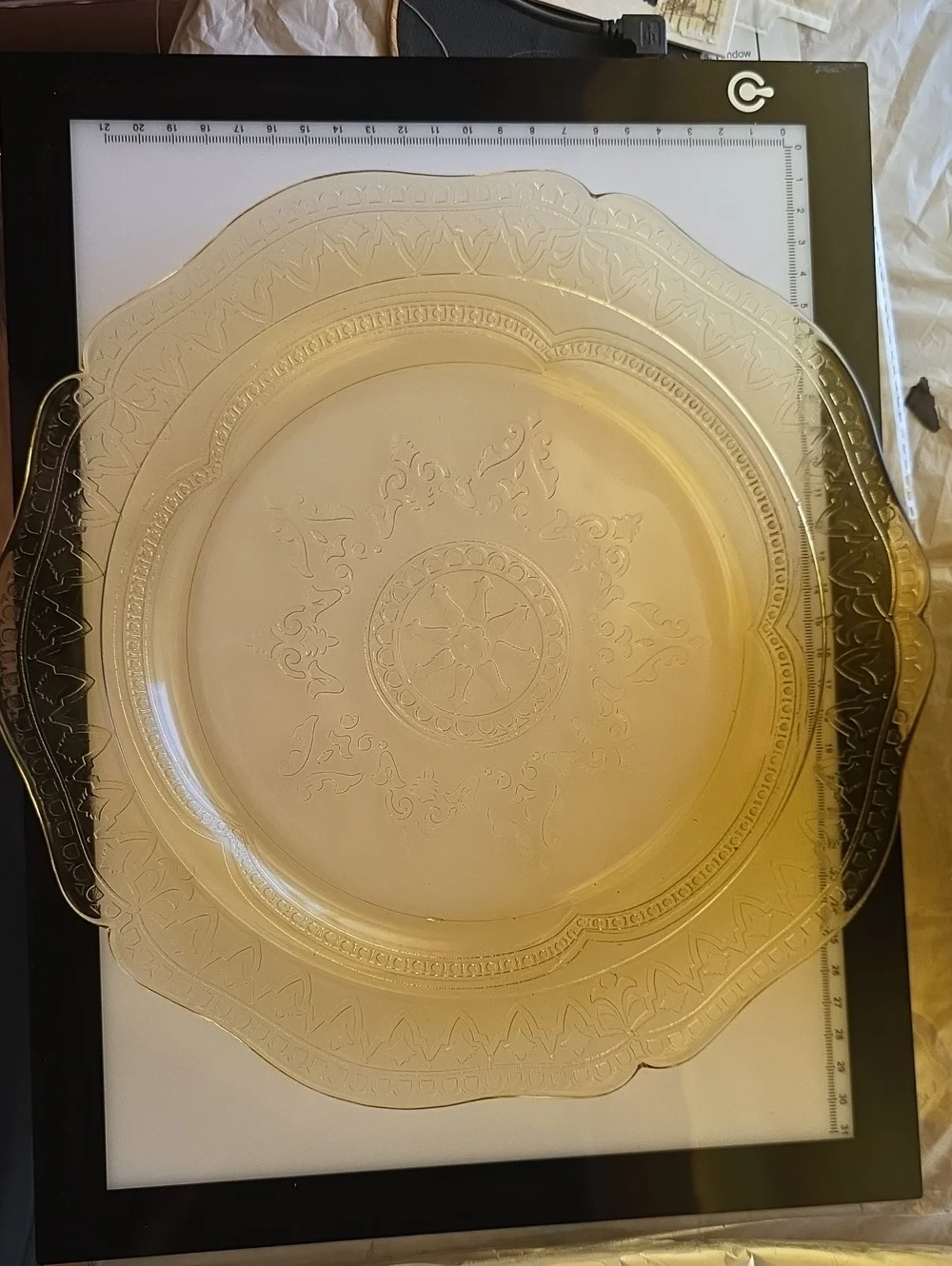 Vintage Federal Glass Patrician or Spoke Pattern